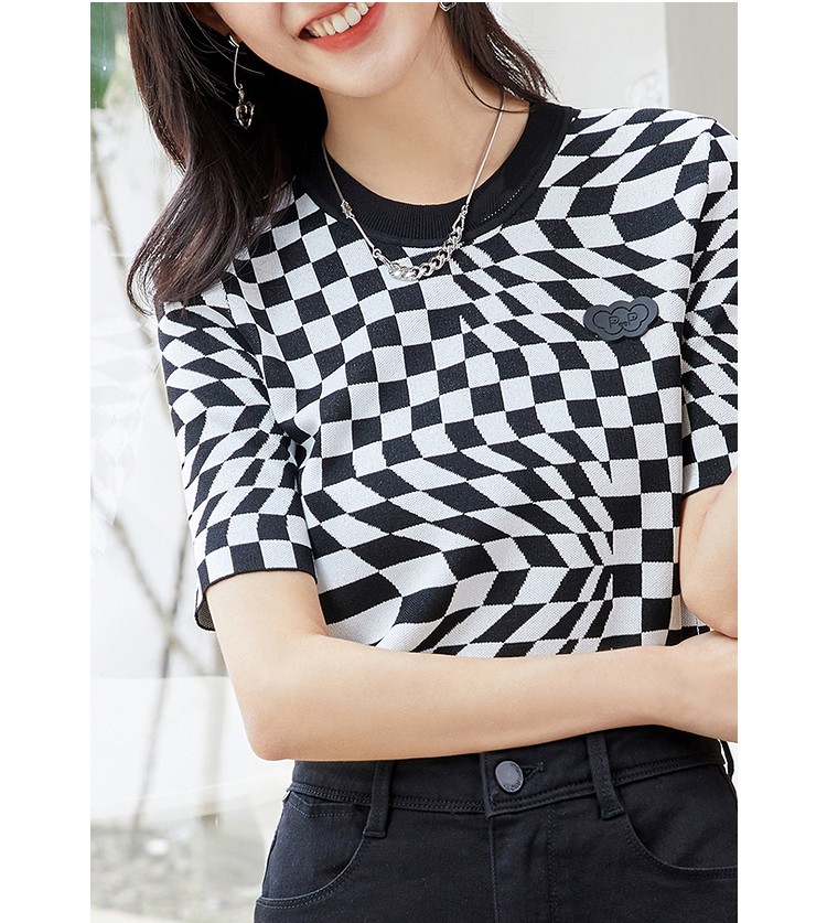 针织T恤夏季2022新款女装定制