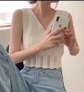 夏装下摆镂空针织毛衣加工