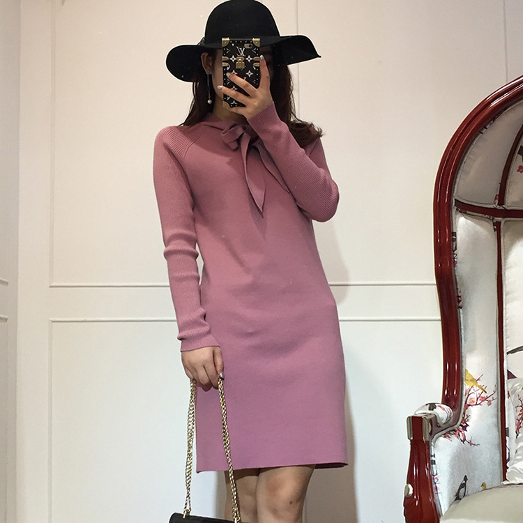 明星同款毛衣加工 小辣椒同款针织连衣裙
